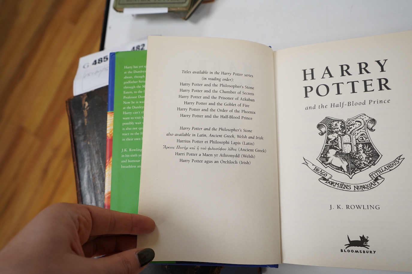 Rowling, J.K. - Harry Potter and the Goblet of Fire. 1st edition (reprinted). armorial illus. on half and title pages; publisher's coloured pictorial boards and d/wrapper. Bloomsbury, 2000; Rowling, J.K. - Harry Potter o